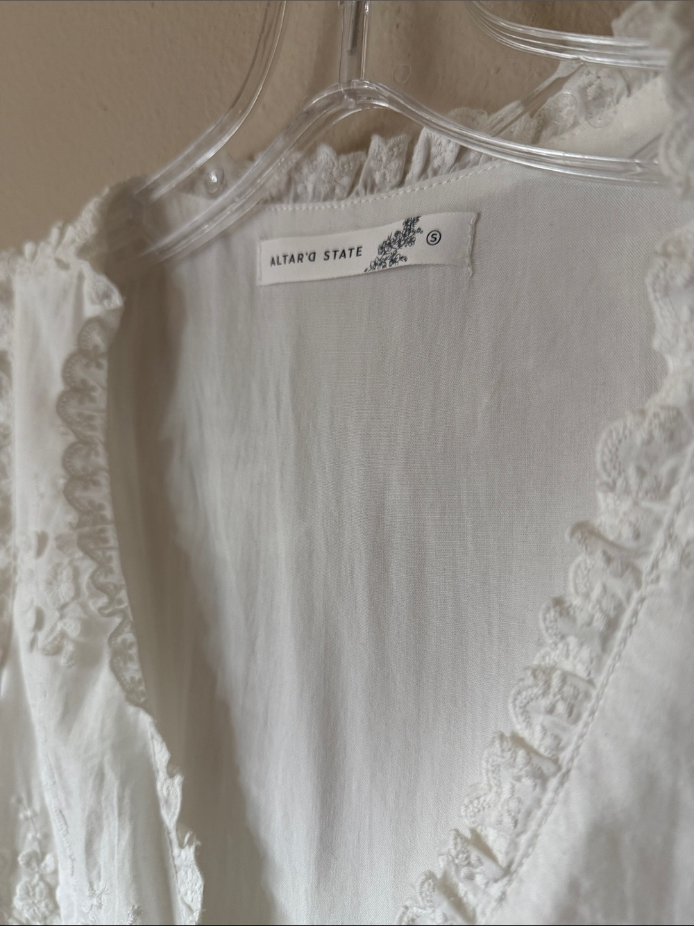 Altar'd State White Eyelet Tie-Front Tank - Picture 4 of 6